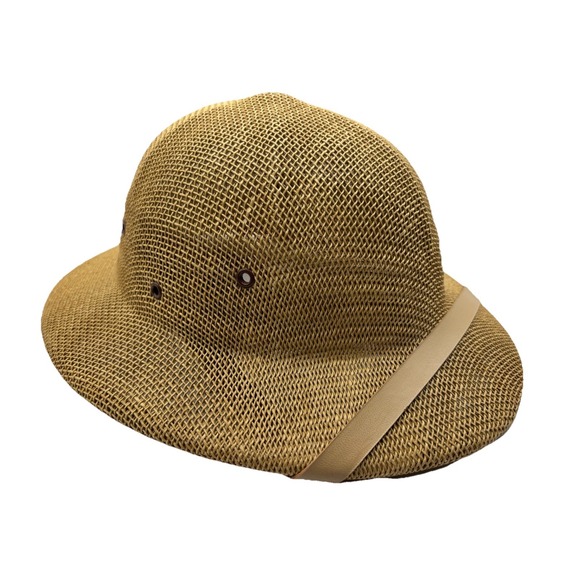 Vintage Sun-Fari By Wesco Safari Pith Explorer Hat Adjustable Beige Made In USA - Picture 2 of 9